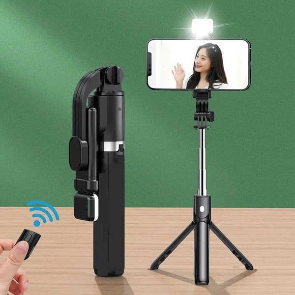 Portable Bluetooth Selfie Stick Retractable Multifunctional 103CM Phone HoldeTripod With Selfie light Wireless Remote Shutter Z260522