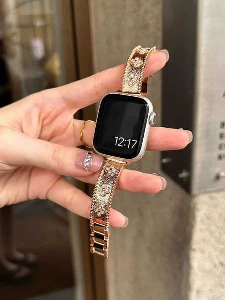 N Bling Metal bracelet For Watch band link wen Series 8/7/6/10/9 40mm 41mm 38mm 42mm 44mm 45mm 46mm StrapJ260522