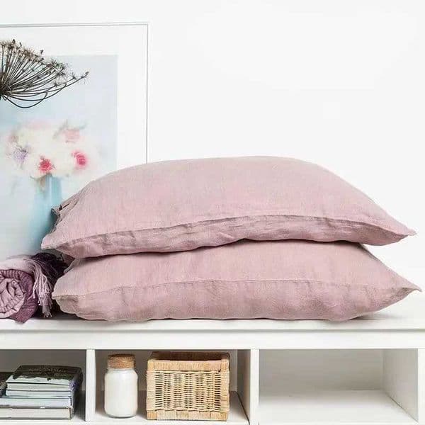 Pillow Case Solid Color 100 Pure Linen Natural Throw sham Euro Sham for BedCustom Size Envelope Cushion Cover Decoration caseL260522
