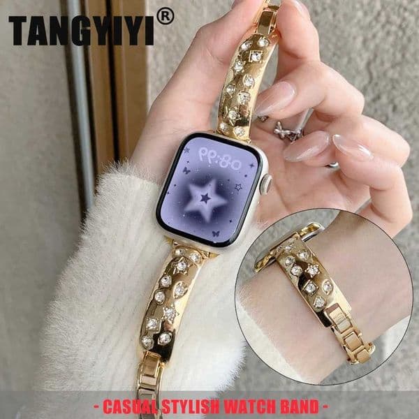 Luxury Stars Diamond Bracelet For Watch Band S11/10/9/8/7/6/5/4/3/SE/tra 2 iWatch Metal Strap 49/46/45/44/42/41/40/38mmJ260522