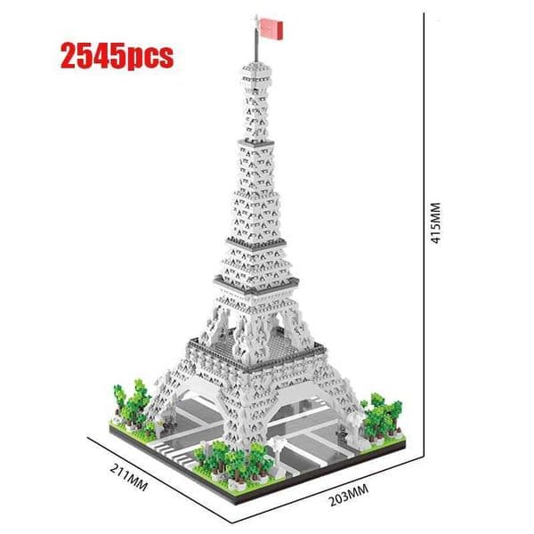 MOC World Famous Creative Architecture Eiffel Towers Micro Building Diamond Blocks Model City Street View Bricks Toys giftsT260522