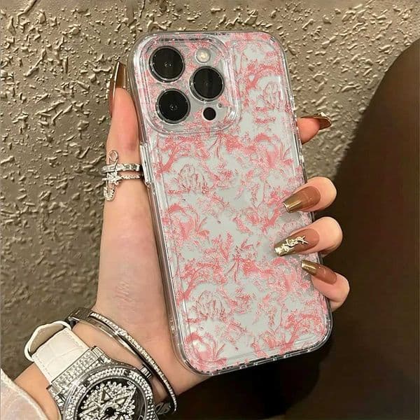 Floral Camera Protection Silicone Case For Iphone 17 16 Plus 15 14 13 12 11 Pro Max Fl Edge Shockproof CoverJ260522