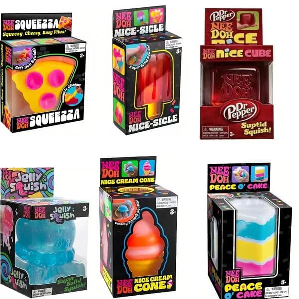 Schylling Needoh Nice Cube Sensory NiceSicle Stress Relief Squishy AntiAnxiety Squeeze Object For Focus ADHD Population 260526