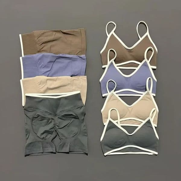 2 Pieces Women Ignite Sculpt Scrunch Short Yoga Bra Set Fitness Cycling Elastic Sports Pants Suit Running Sports Shorts Set 260520