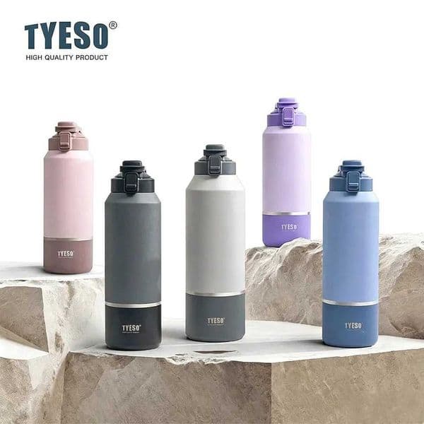 Tyeso Large Capacity Insulated Water Bottle Portable Travel Mug with Handle Leak-Proof Lid for Outdoor Sports Hiking Drinkware T260520ZJY3