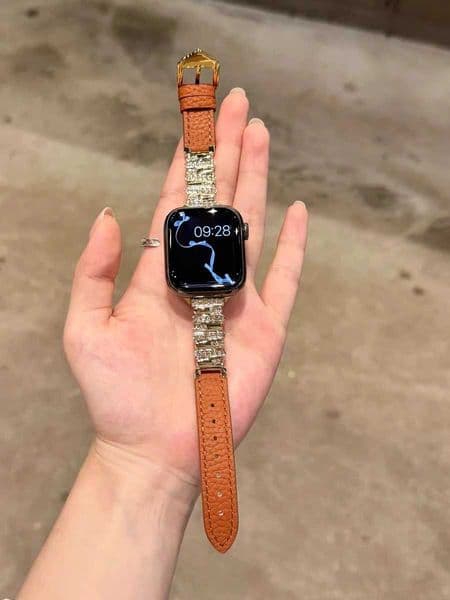 Advanced Bling Leather loop For Watch band wen Series tra 11/10/9/8/7 40mm 41mm 42mm 44mm 45mm 46mm Strap J260522