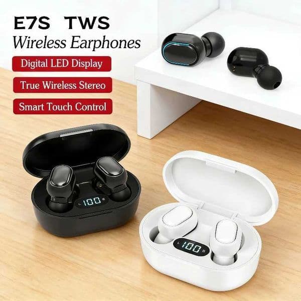 E7S Wireless Bluetooth Headset with Mic LED Display Earbuds TWS Earphone Bluetooth Headphones C260522