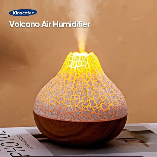 300ml Volcano Air Humidifier Desktop Electric USB Humidificadore Water Mist Diffuser Purifier Air Freshener With 7 Colors Night 260521