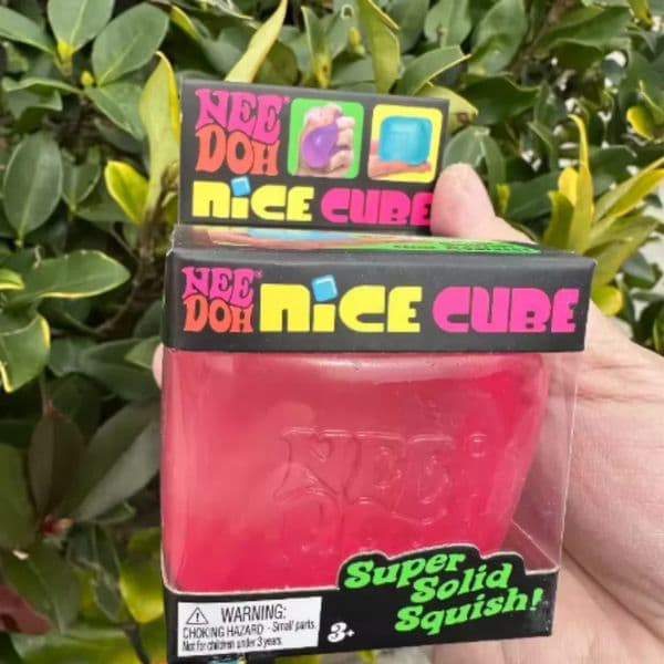 Needoh Nice Cube Sensory Stress Reliever Fidget Tool for Anxiety Focus Desk Adults Kids w260522