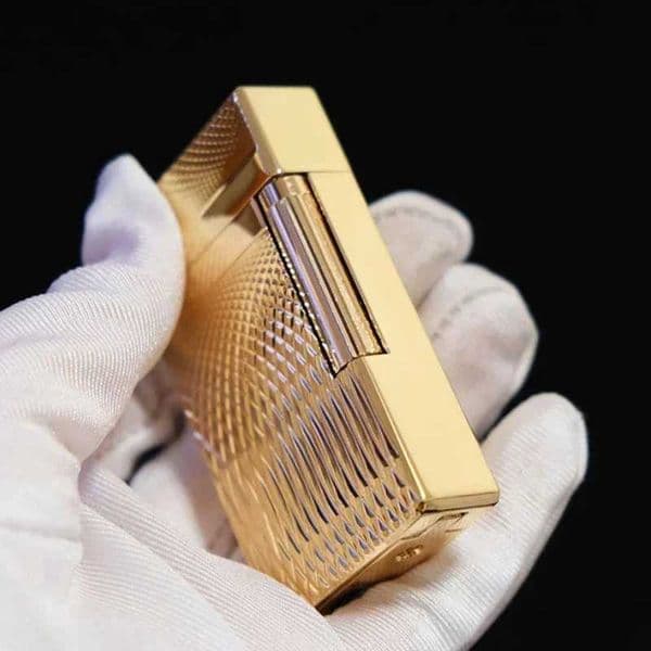 2024 Hot Selling Butane Gas Lighter Metal Windproof Bright Tone Compact Jet Engraved Mens Lighter Gift with Gift Box L260522
