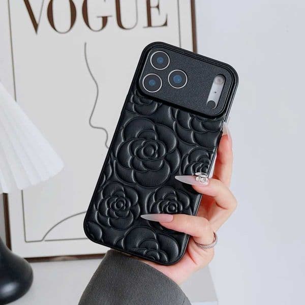 lia Flower Pattern PU Leather Phone Case For iPhone 17 Air 16 15 14 Plus 13 12 11 Pro Max 7 8 SE 2020 2022 Shockproof CoverJ260522