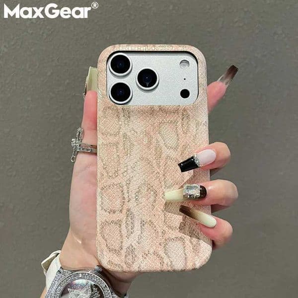 Fashion Retro Snake Skin Pattern Texture Leather Phone Case For iPhone 17 16 15 14 13 Pro Max Soft Shockproof Cover CoqueJ260522