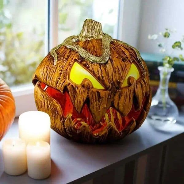 Halloween Thrilling Pumpkin Decoration Sound Lifting Pumpkins Head Light Halloween Decoration Haunted House Props Party Supplies T260520