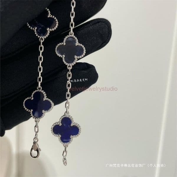 vanly cleafs bracelet Peterite four-leaf clover five-flower bracelet natural Peterite