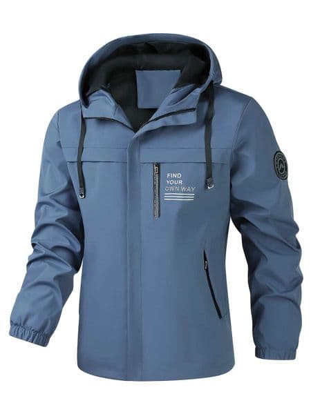 Fashionable Mens Casual Windbreaker Jacket Hooded Jacket Mens Waterproof Outdoor Soft Shell Winter Outwear Clothing Warm Plus Size Z260522
