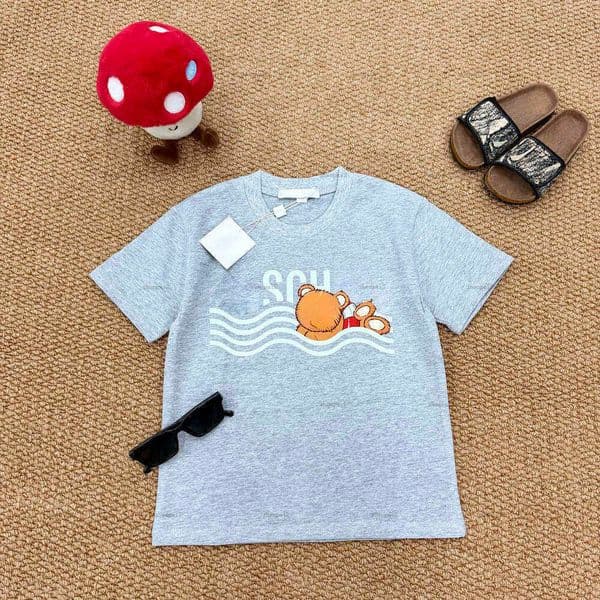 Luxury baby T-shirt Robot pattern child tshirt kids designer clothes Water ripple design boys girls Short Sleeve tees A240X07N055-b