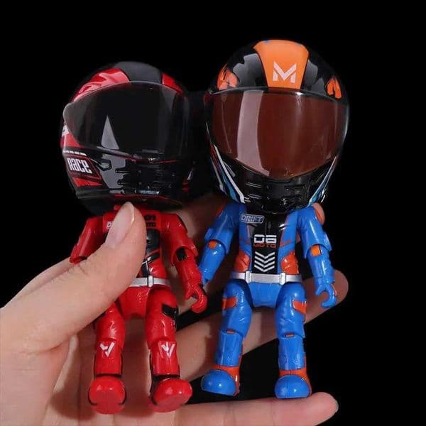 Deformation Helmet Simulated Motorcycle Rider Doll Action Figure Movable Limbs Transform Motorcycle Toy Cool Alloy C260522