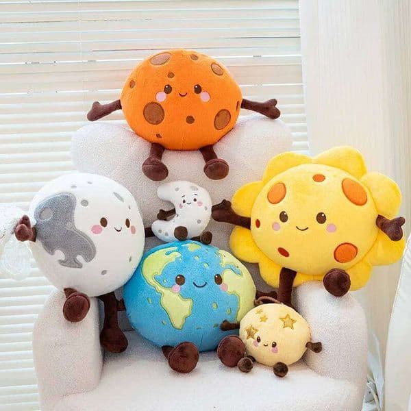 Simulation Cartoon Planet Plush Toy Pendant Stuffed Earth Mars Saturn Venus Solar System Soft Creative Doll Kids Birthday Gift J260522