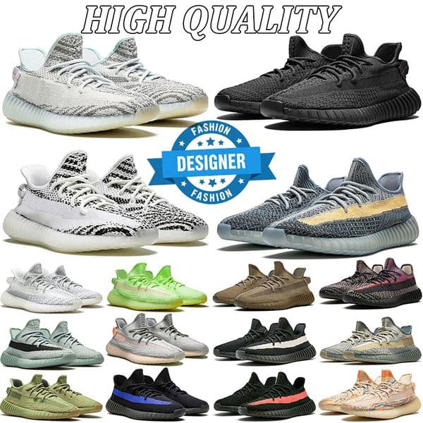 Designer sneakers men women off white white black green seamless woven stretch breathable knit boosts cloud cushion lightweight trend v2 sport casual trainers