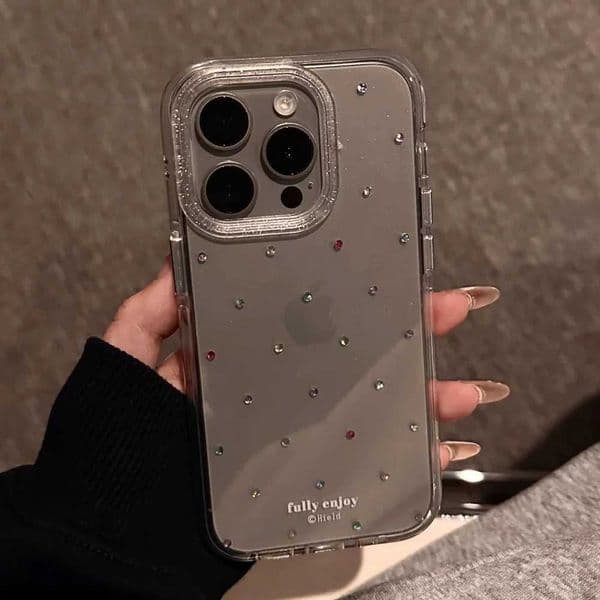 kf Advanced dopamine colored rhinestones are suitable for 16prax mobile phone case iPhone15 new 16 protectiveJ260522
