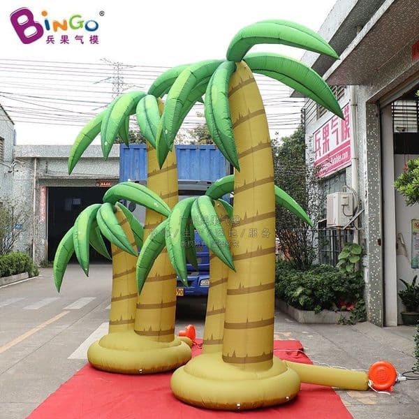 Inflatable palm tree cartoon, air model, tree leaves, potted plants, office and mall decoration