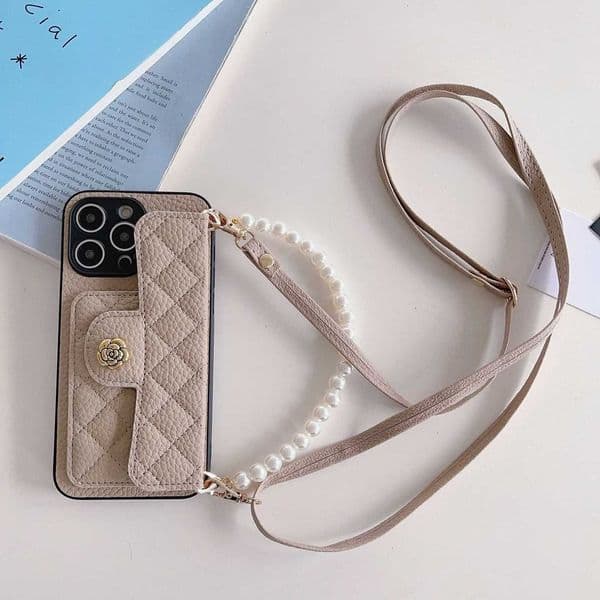 Crossbody Wristband Phone Case for IPhone 12 Mini 17 Air 16 Plus 15 14 13 11 Pro Max XR XS Wallet with Card Holder Leather CoverJ260522
