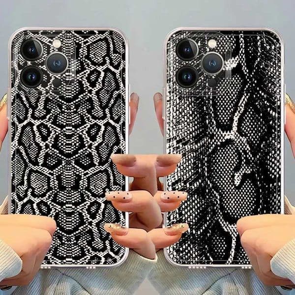 Snakeskin Pattern Case for iPhone 17 Pro Max 12 Mini 13 Pro 11 14 Plus 7 8 XR 15 XS Max Air 16 Soft Phone CoverJ260522