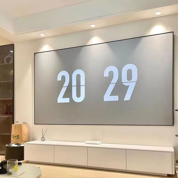 80-120 Inch 8K Flexible Fresnel Projector Screen Fixed Frame Projection Wall Mounted Anti-Light In 3 Directions