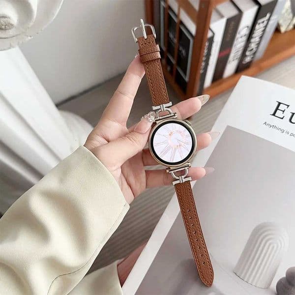 18mm 20mm 22 Wen Leather Strap For Watch GT 4 41mm Slim Bracelet For Galaxy Watch 4 5 6 Girls Correa WristbandJ260522