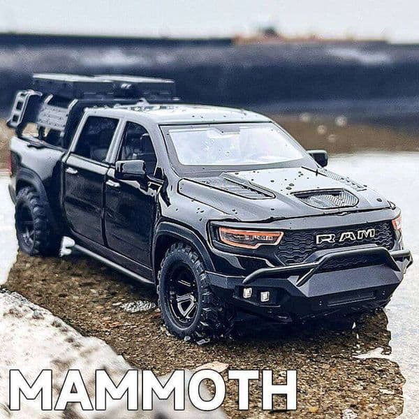 1:32 Dodge RAM 1000 TRX Mammoth Picku Alloy Car Model Sound And Light Pull Back Children's Toy Collectibles Birthday Gift 26W0522
