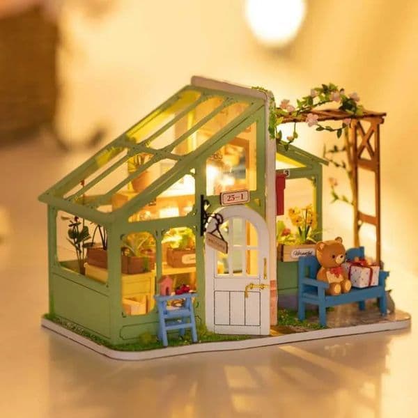 Build brick Block Set Architecture/Diy Rolife DIY Spring Encounter Flowers Doll House With Furniture Children Adult Miniature Dollhouse Wooden