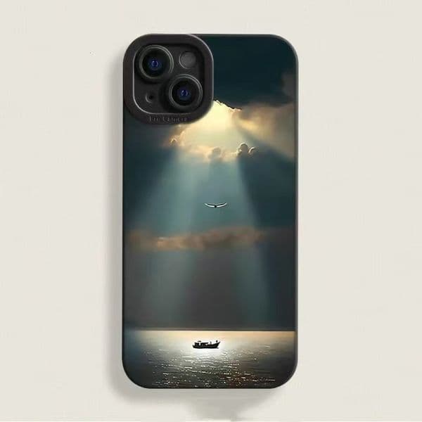 Comfortable Sea Dawn is suitable for the new Apple 15 phone case, 16Pro protective cover, 14Pro anti-drop, 13 premium, and 12 creative