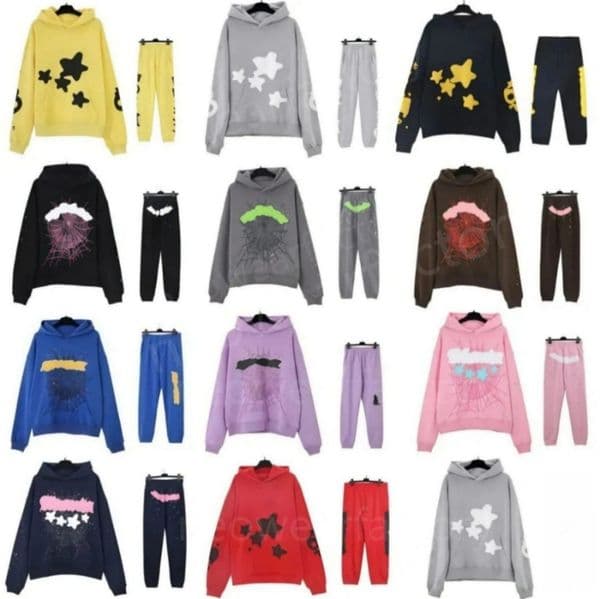 Designer Mens hoodie spider hoodie Young Thug sweatshirt hip Hop sports pants womens Foam letter Printing Sweatshirts Pants web Puff Printed y2k sp5derhoode