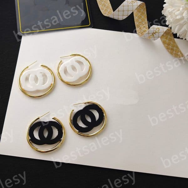 Fashion Brass Designer Earrings Letter Stud Luxury Brand Earrings for Wedding Party Gift Jewelry Accessories High Quality Never Fading