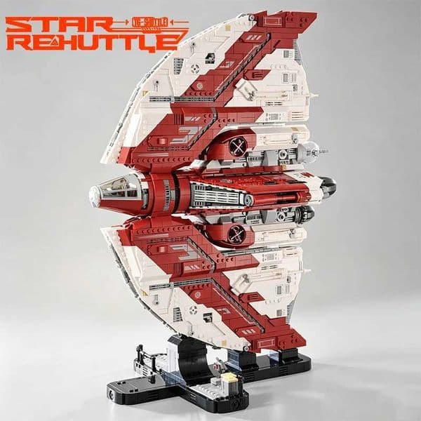 Nwe75362 UCS T6-Jedi Starfighter Model Building Blocks Space Jet MOC Assembly Bricks Desktop Display Holiday Childrens Gift ToyJ260523