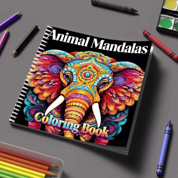 Coloring Book Animal Mandalas for Adult Colouring Book Birthday Day Gift Back to School Supplies Adults Cute Drawing Book M26023