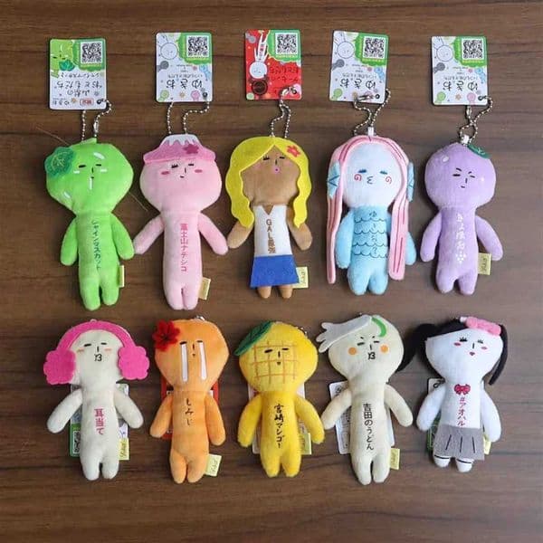 10PCS Fruit Mount Fuji Yukio Wi-Star 10CM Pendant Keychain Plush Doll L260522