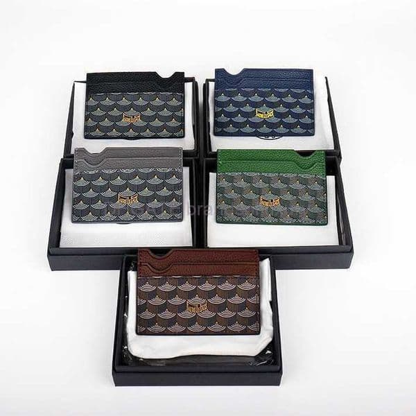 Faure Page Genuine Leather Card Holder Fish Scale Pattern Card Case Classic Coin Purse Printed Wallet Purses effortlessluxury3Y71