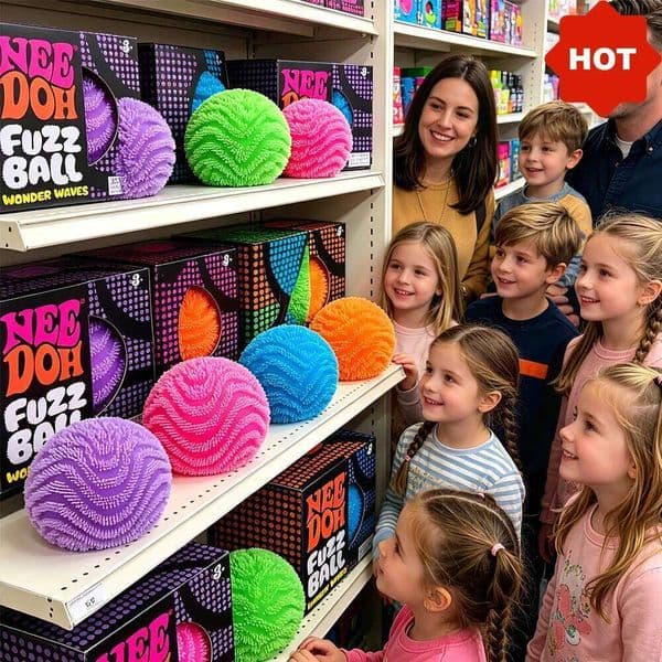 2026 Doh Fuzz Wonder Waves Sensory Squeeze Toy Textured Stress Relief Fidget Ball For Adults Kids Gift 26L0523