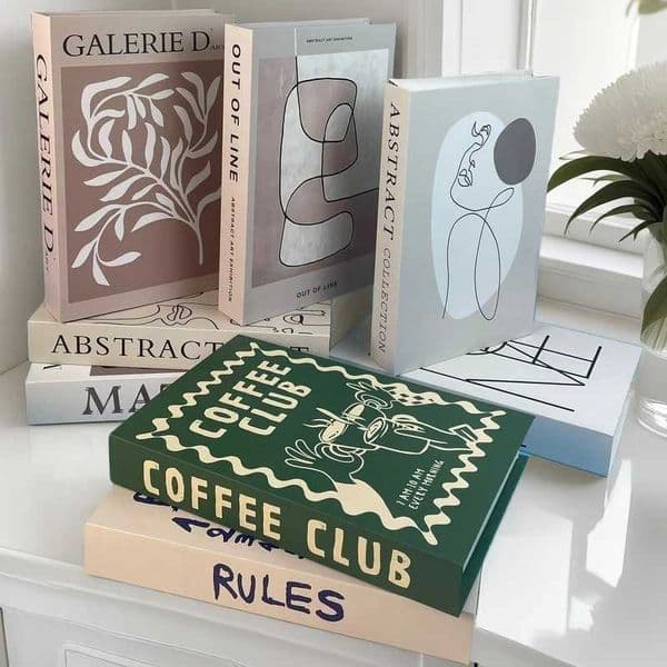 Open Fake Book Storage Box Abstract Decorative Books Design Coffee Table Books Bedroom Shelf Ornament Interior Home Decor T260520