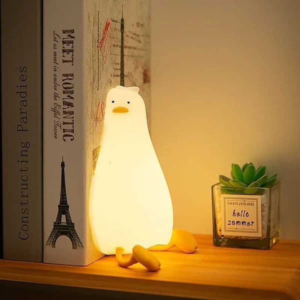 USB Rechargeable Table Lamp Duck Silicone Sleep Lamp Mood Light Bedside for Room Decoration Gift Children Night Light M260522