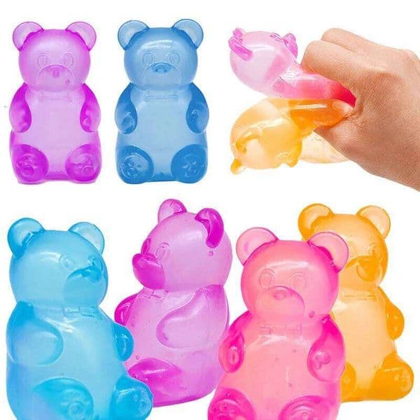 Cute Bear Needoh Fidget Cube Stress Relief Anxiety Sensory Tool for Focus ADHD & Office Desk Calming Gadget Squeeze Toy 26Y0523