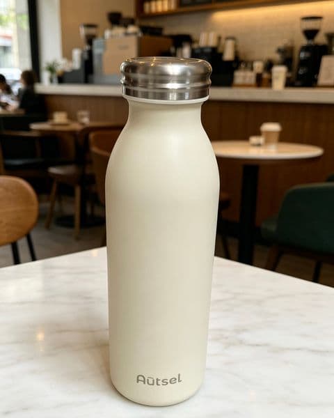 304 stainless steel small-mouth milk thermos bottle for outdoor use, vehicle-mounted, sports water cup, keeps cold