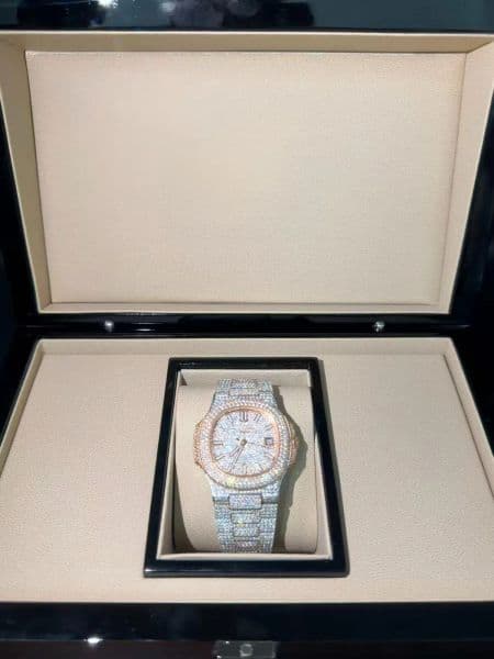 Swiss Automatic Mechanical Movement Full Iced Out VVS D Moissanite Watch, Men's And Women's Hip Hop Designer Style Party Gift