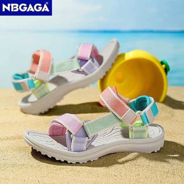 Summer Children Girls Breathable Sport Sandals Non-Slip Soft Sole Outdoor Beach Shoes Kids Casual Waking Sandals Size 30-38 C260522