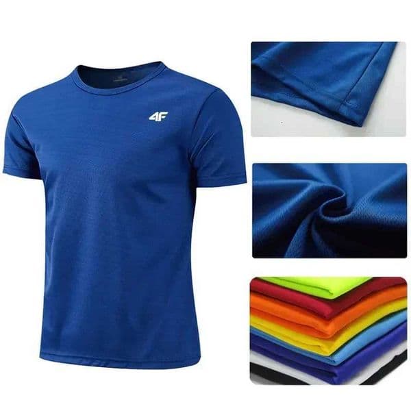 Mens Summer Exercise Trainning T-shirt Breathable Quick Dry Short Sleeved Top Marathon Gym Fitness Basketball Tees M260523