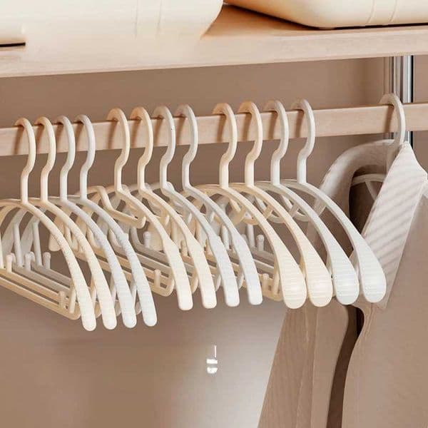 5pcs Thickened No Trace Anti Slip Plastic Hangers Household Clothing Store Portable Space Saving Non Mark Clothes Hanging Racks L260523