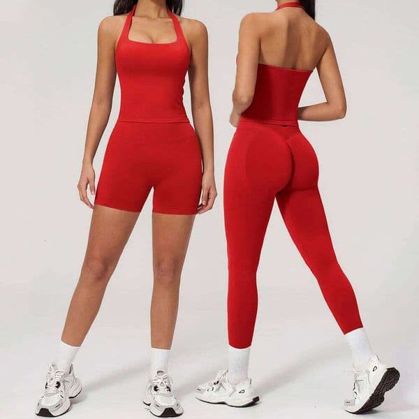 Seamless Women Tracksuit 2 PCSYoga Set Workout Clothes Sports Wear Female Gym Crop Top High Waist Cycling Leggings Fitness Suit 26L0523