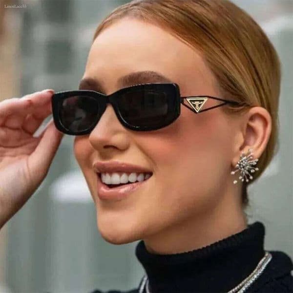 pra sunglasses New Small Frame Cat Eye p Sunglasses Women Personality Hollow triangle Sun Glasses Men Trendy Retro Oval Gafas De Sol Mujer 7c7
