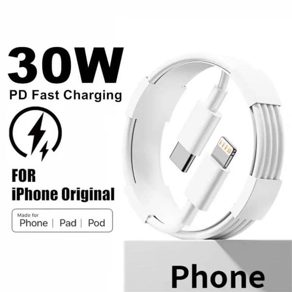 30W PD Fast Charging for iPhone 14 13 12 mini 11 Pro XS Max XR X 8 7 Plus SE Cable 1m 1.5m 2m 3m ddmythur